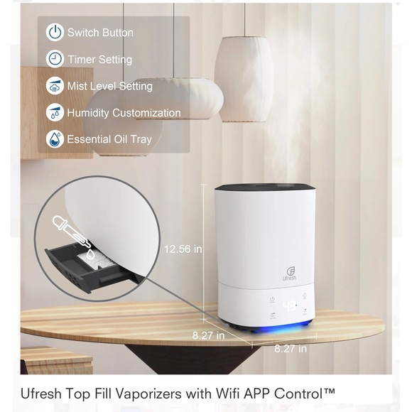 Ufresh Top Fill HUMIDIFIER Vaporizers-with Wifi APP Control - Picture 4 of 10